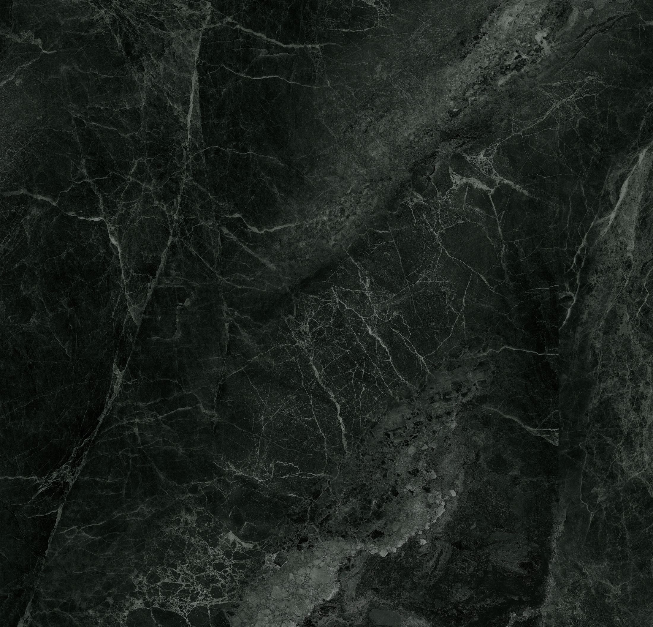 Dark marble texture with white veins.